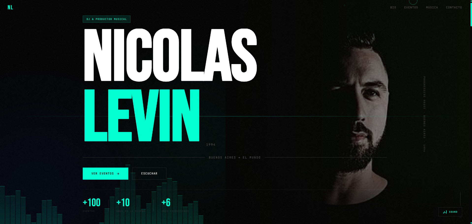 Nicolas Levin - Productor musical — Proyecto web desarrollado por INTEA Corporate en Buenos Aires