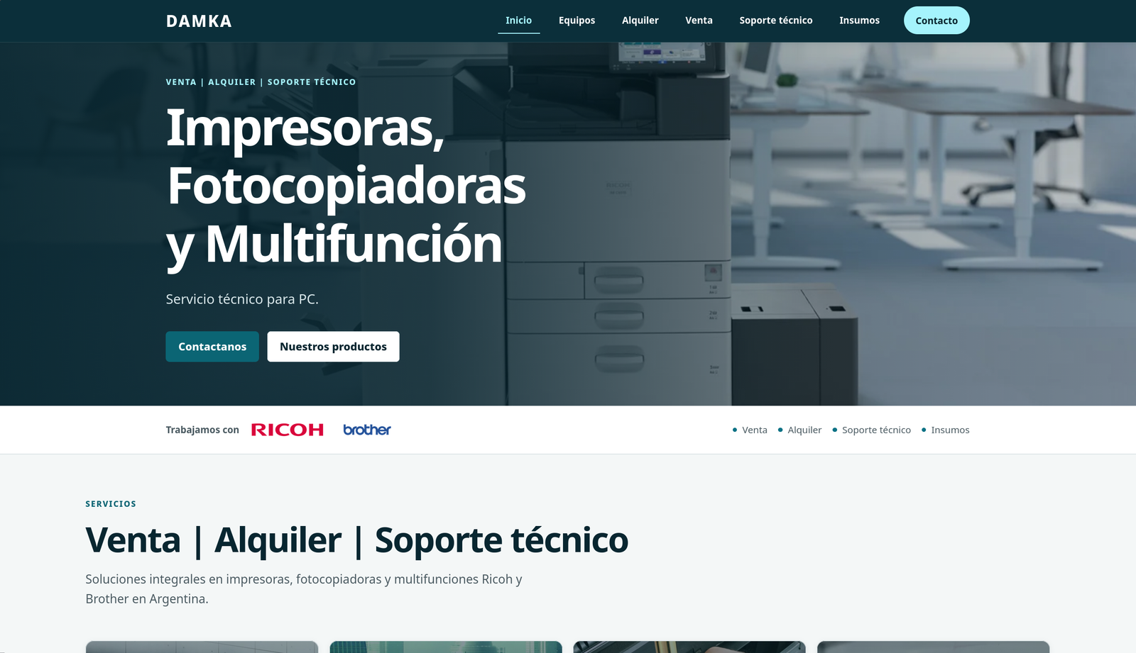 DAMKA — Proyecto web desarrollado por INTEA Corporate en Buenos Aires