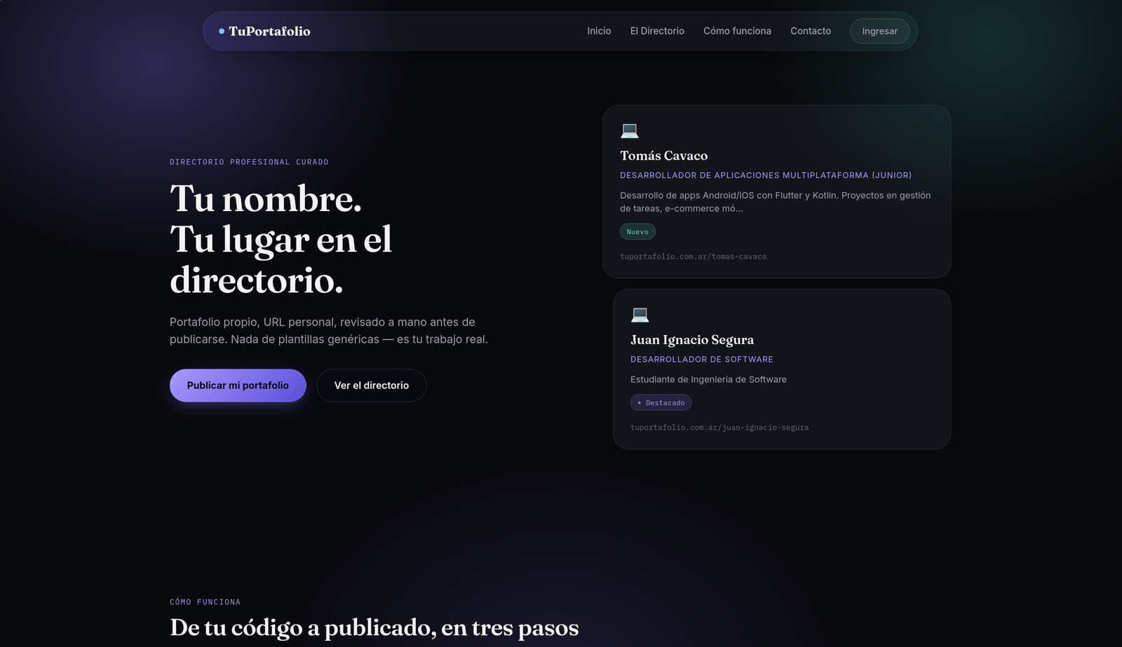 TuPortafolio — Proyecto web desarrollado por INTEA Corporate en Buenos Aires